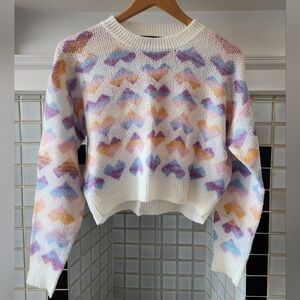 SHEIN heart print sweater
